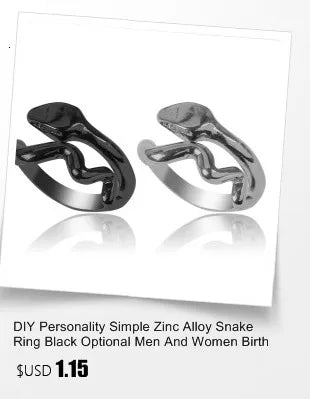 Punk Ring Men Animal Snake Ring Irregular Adjustable Goth Rings Alloy Material Jewelry Accessories Personalized Gift Haloween - Gifts and Funny Trinkets