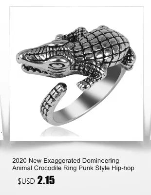 Punk Ring Men Animal Snake Ring Irregular Adjustable Goth Rings Alloy Material Jewelry Accessories Personalized Gift Haloween - Gifts and Funny Trinkets