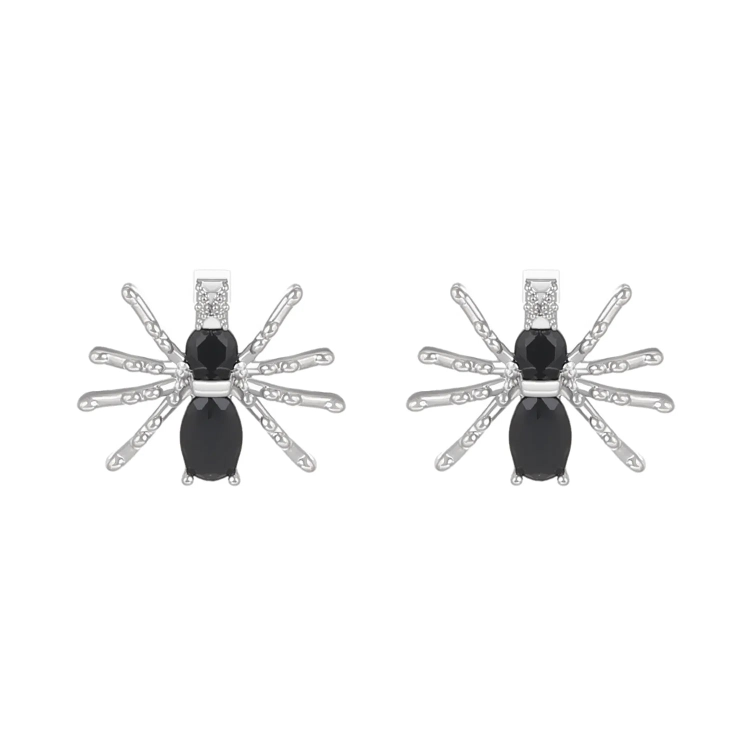 Punk Spider Zircon Earring For Women Gothic Mini 3D Piercing Black Spider Shape Ear Studs Jewelry Haloween Gift - Gifts and Funny Trinkets