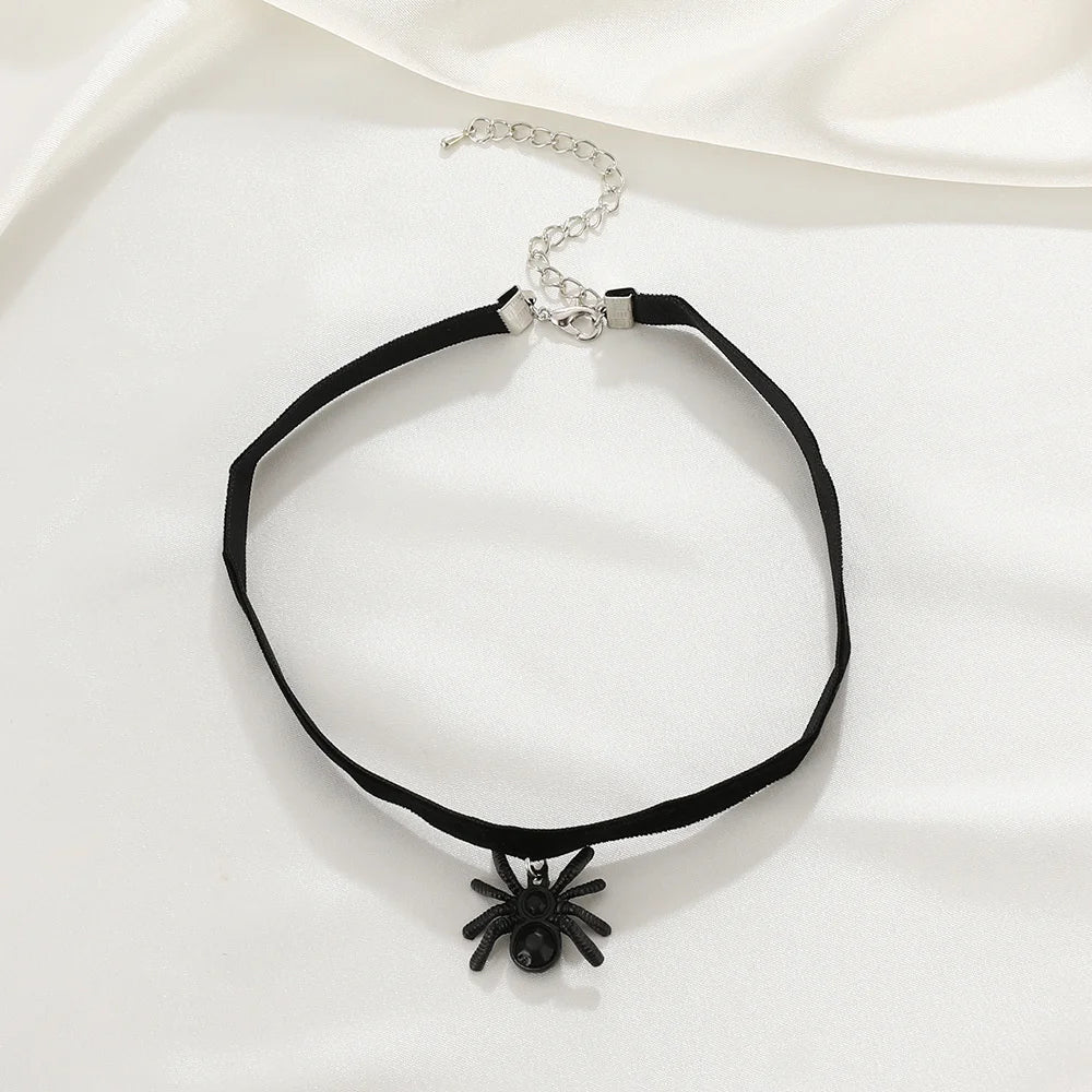 Goth Spider Choker Necklace for Women Luxury Adjustable Punk Boho Spider Shape Creative Party Jewelry Accessories Gift Haloween - Gifts and Funny Trinkets