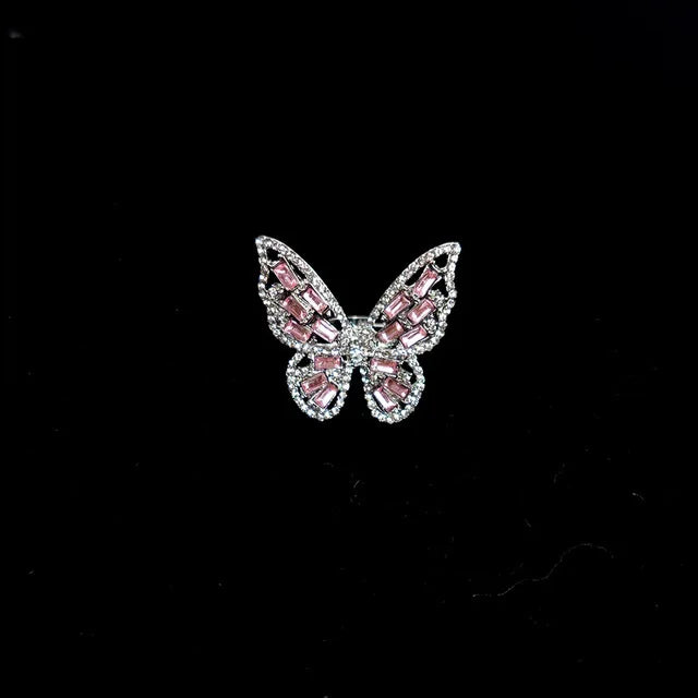 New Design Butterfly Adjustable Opening Ring Luxury Shiny Cocktail Party For Women Inlaid Zircon Butterfly Ring Fashion Jewelry - Gifts and Funny Trinkets