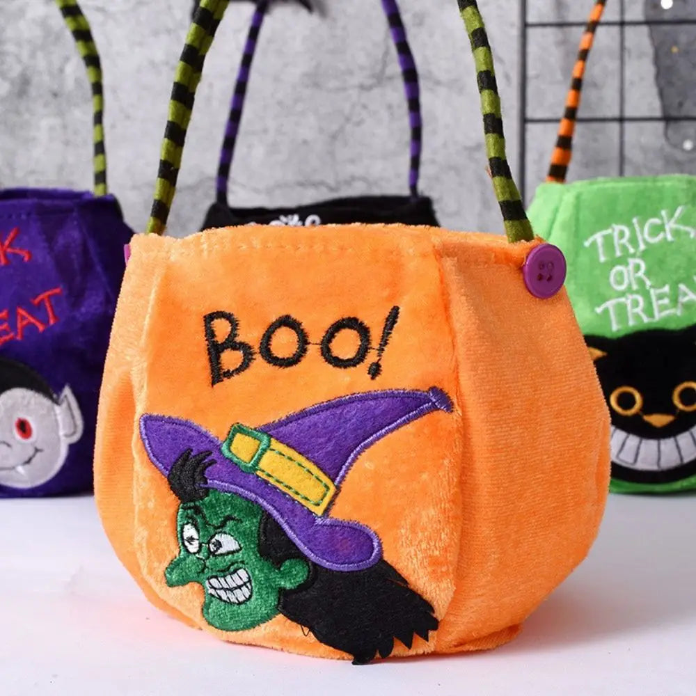 Halloween Candy Bag Haloween Pumpkin Witch Black Cat Handbag Trick Or Treat Gift Bag Kids Favor Happy Halloween Party Decor - Gifts and Funny Trinkets