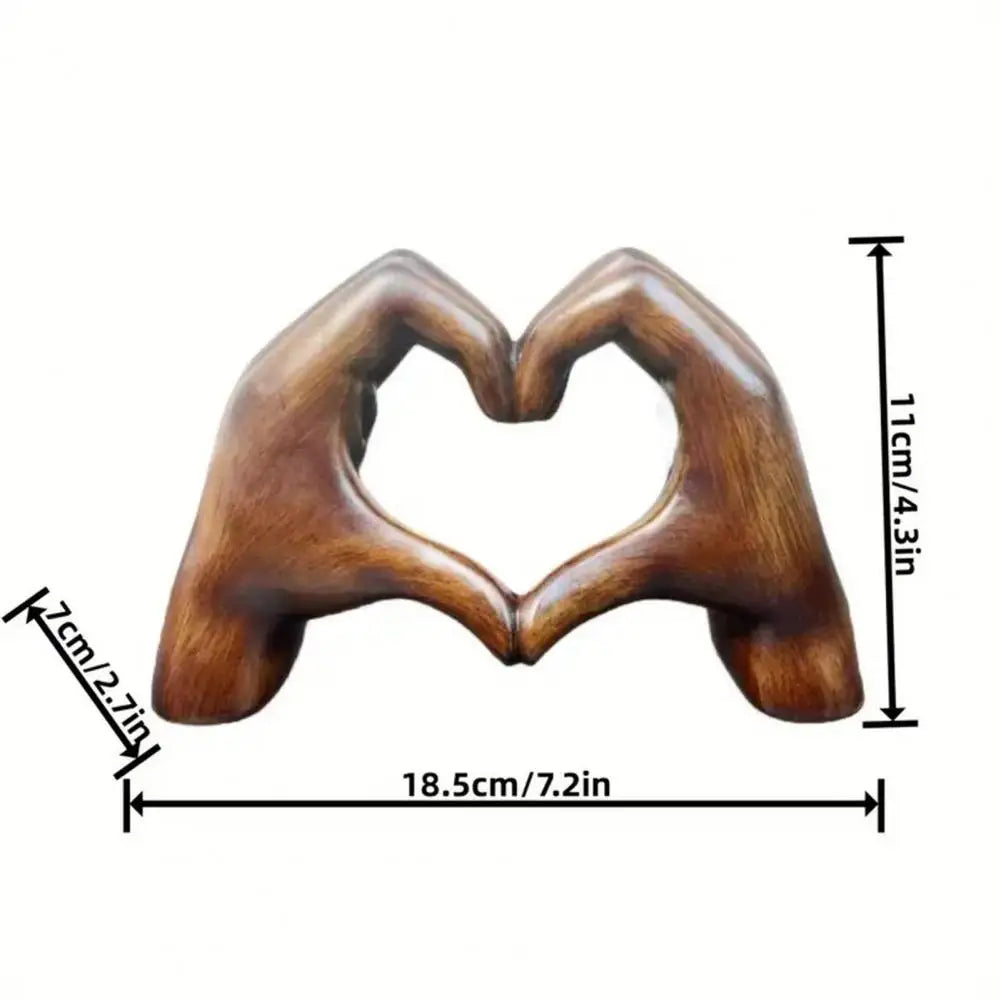 Love Heart Hand Figurine Resin Heart-shaped Gesture Sculpture Statue Sculpture Office Desktop Decoration Ornament Home Decor - Gifts and Funny Trinkets