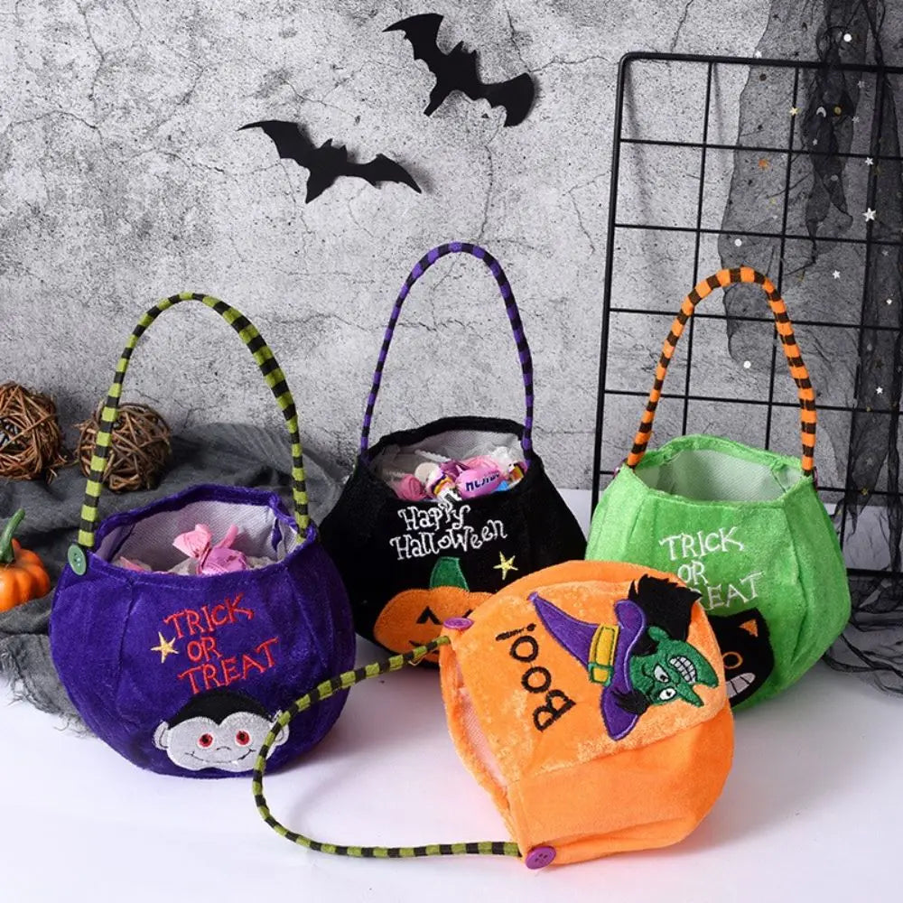 Halloween Candy Bag Haloween Pumpkin Witch Black Cat Handbag Trick Or Treat Gift Bag Kids Favor Happy Halloween Party Decor - Gifts and Funny Trinkets