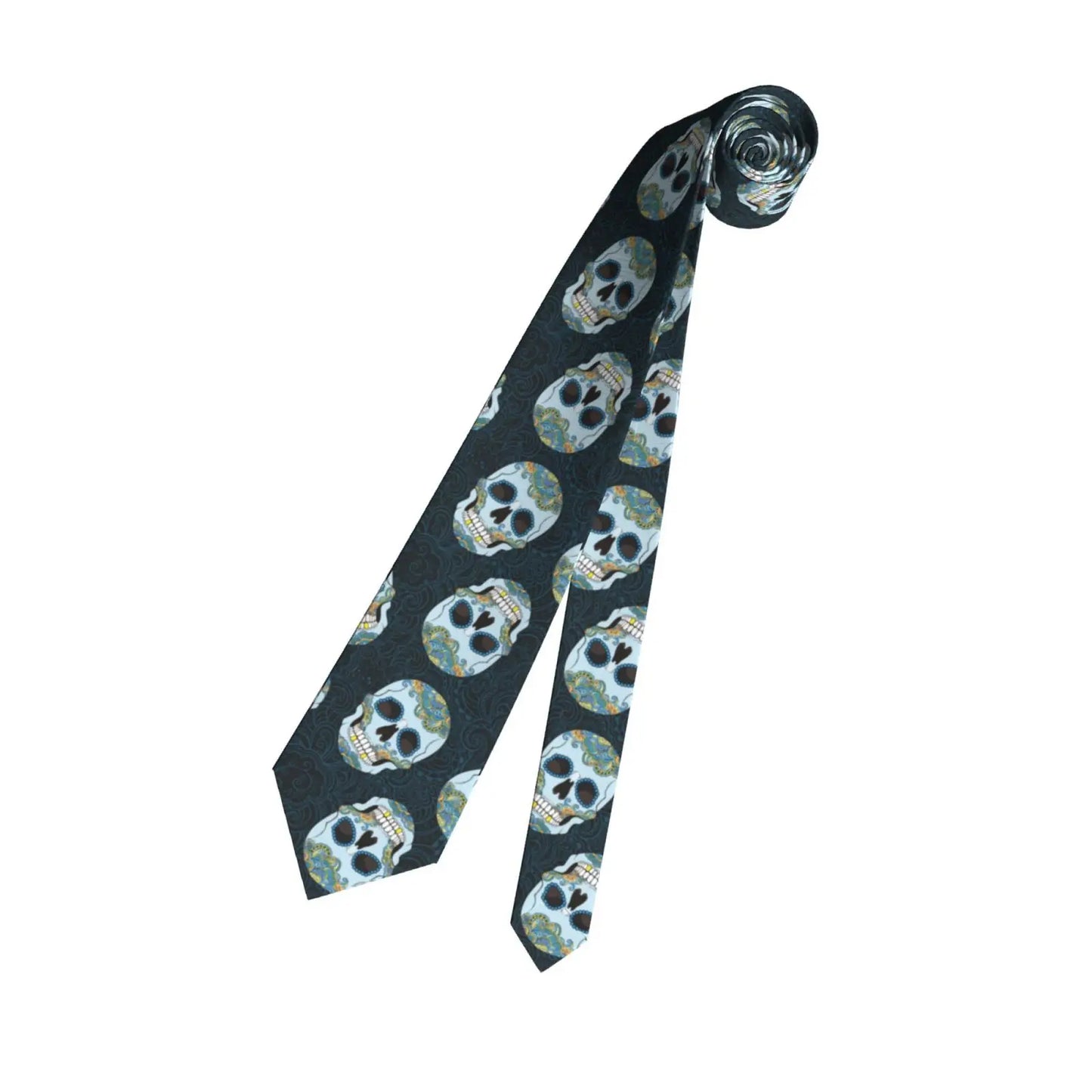 Mens Tie Classic Skinny Haloween Scary Skull Neckties Narrow Collar Slim Casual Tie Accessories Gift