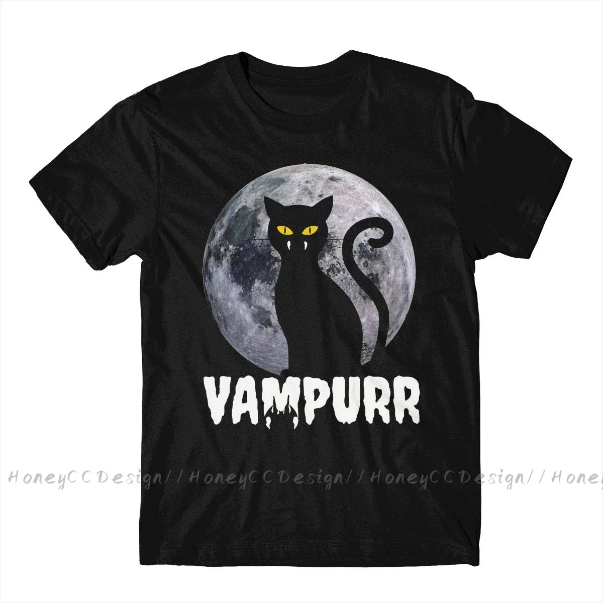 The Return of Vampurr Print Cotton T-Shirt Camiseta Hombre Vampurr Vampire Cat Haloween For Men Fashion Streetwear Shirt Gift - Gifts and Funny Trinkets