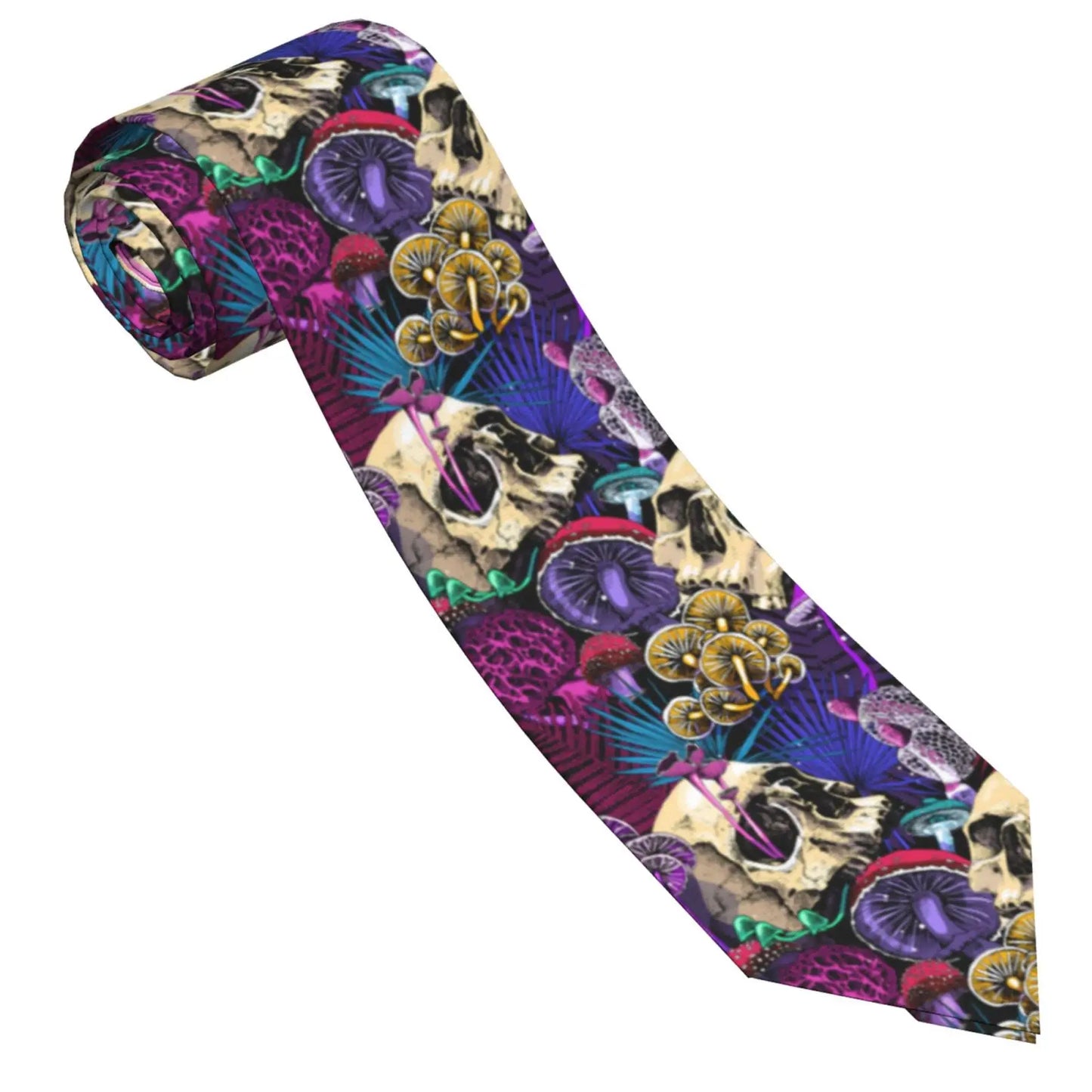 Mens Tie Classic Skinny Haloween Scary Skull Neckties Narrow Collar Slim Casual Tie Accessories Gift