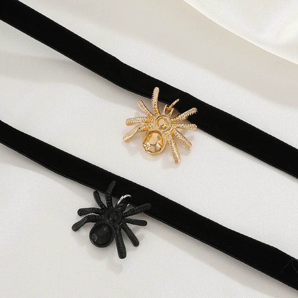 Goth Spider Choker Necklace for Women Luxury Adjustable Punk Boho Spider Shape Creative Party Jewelry Accessories Gift Haloween - Gifts and Funny Trinkets