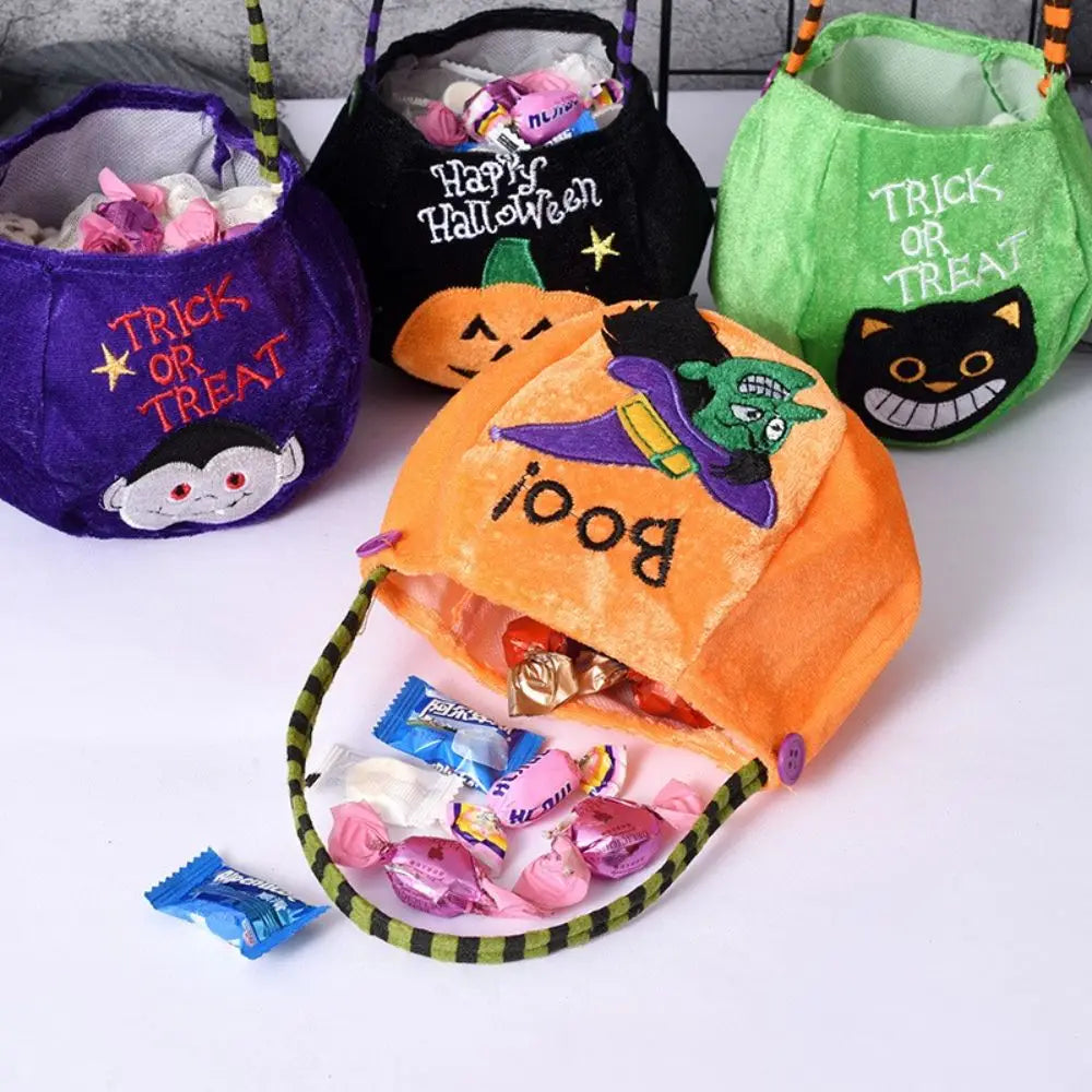 Halloween Candy Bag Haloween Pumpkin Witch Black Cat Handbag Trick Or Treat Gift Bag Kids Favor Happy Halloween Party Decor - Gifts and Funny Trinkets