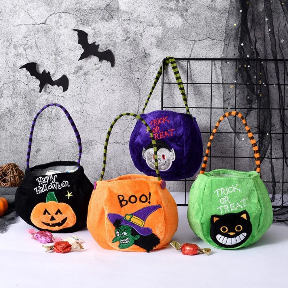 Halloween Candy Bag Haloween Pumpkin Witch Black Cat Handbag Trick Or Treat Gift Bag Kids Favor Happy Halloween Party Decor - Gifts and Funny Trinkets