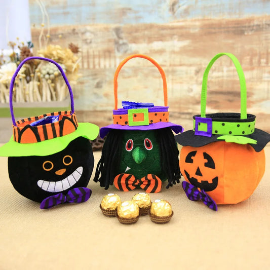 2022 Halloween Bag Haloween Pumpkin Witch Black Cat Handbag Trick Or Treat Gift Bag Kids Favor Happy Halloween Party Decor - Gifts and Funny Trinkets