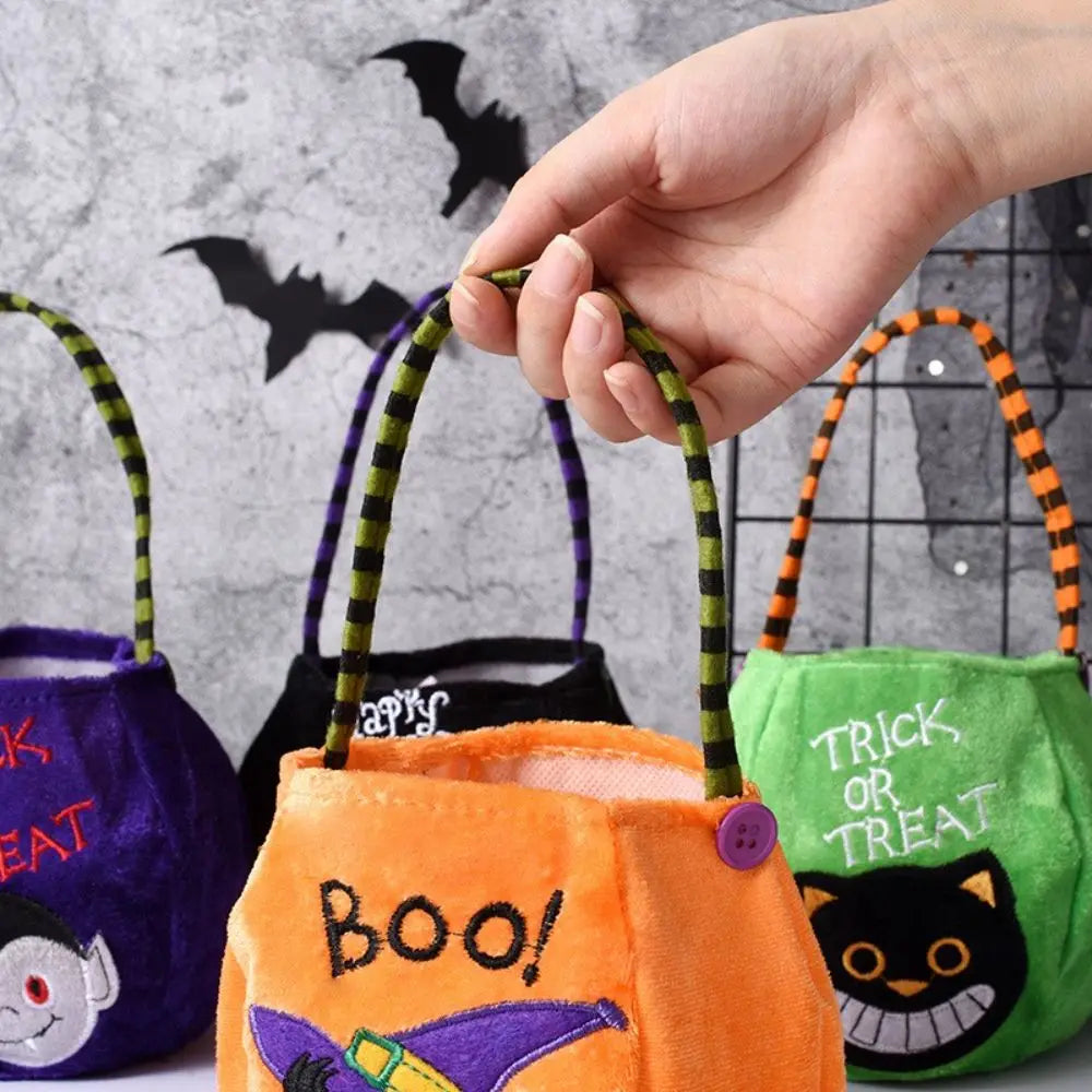 Halloween Candy Bag Haloween Pumpkin Witch Black Cat Handbag Trick Or Treat Gift Bag Kids Favor Happy Halloween Party Decor - Gifts and Funny Trinkets