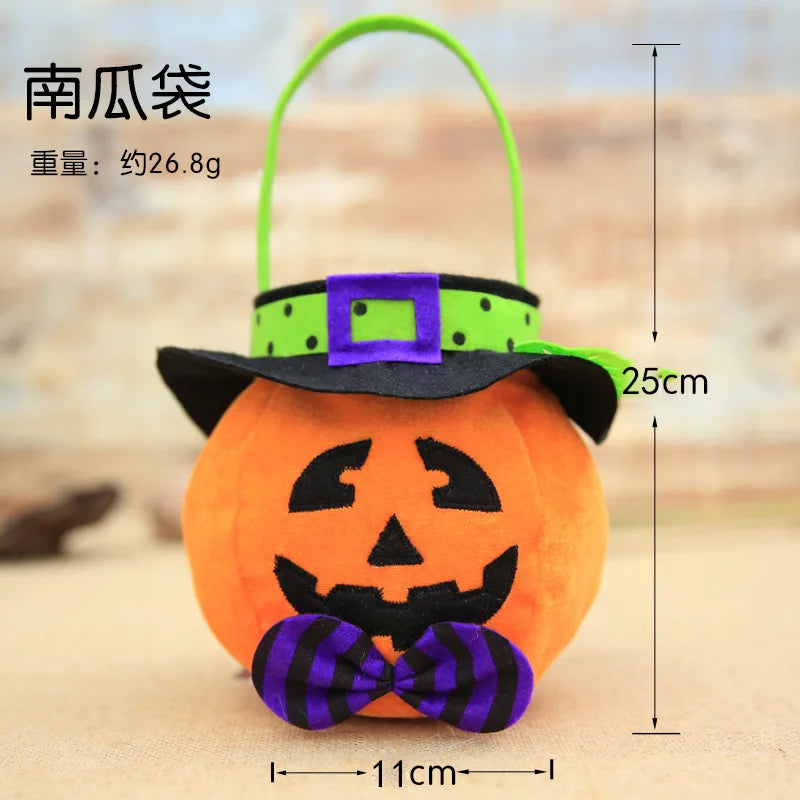 2022 Halloween Bag Haloween Pumpkin Witch Black Cat Handbag Trick Or Treat Gift Bag Kids Favor Happy Halloween Party Decor - Gifts and Funny Trinkets